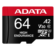 ADATA 64GB microSDXC HIGH Endurance UHS-I U3 V30S - 1333684 - zdjęcie 2